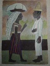 Diego Rivera, Mexican, Signed Vintage 1936 Offset Lithograph, Man Woman, 39 x 28 - £395.61 GBP