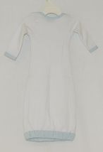 EllieO Seersucker Blue And White Infant Gown Cotton 0 to 3 Months image 2