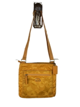 Coach Getaway Signature Nylon Crossbody File Bag Gold Golden Orange Purse - £29.90 GBP