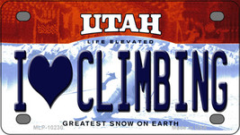 I Love Climbing Utah Novelty Mini Metal License Plate Tag - £11.84 GBP