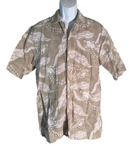 SUMMA Men&#39;s Short Sleeve Button Down Floral Hawaiian Shirt Large - $8.90