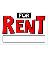 HILLMAN 843470 Die Cut for Rent Sign (10&quot; x 14&quot;), 6 Pack, White - $22.36