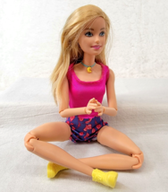 Barbie Breathe With Me Meditation Doll Articulated Light Guided Yoga GMJ72 Works - £11.49 GBP