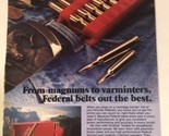 1980s Federal Cartridge Vintage Print Ad Advertisement pa12 - £5.44 GBP