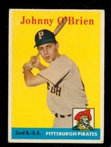 Vintage Baseball Trading Card Topps 1958 #426 Johnny O&#39;brien Pittsburgh Pirates - $10.67