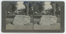 c1900&#39;s Real Photo Stereoview Where the Revolutionary War Started Lexington, MA - £7.46 GBP