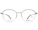 Moleskine Eyeglasses Frames MO2114 70 Shiny Champagne Gold Round 52-17-145 - $65.23