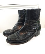 FLORSHEIM IMPERIAL Beatle Boots Men&#39;s 9.5 3E Leather Black Ankle Zip Bik... - $90.00