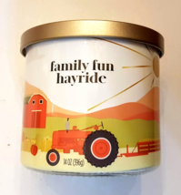 Home By Rite Aid Candle Family Fun Hayride 14 Oz Glass Jar 3 Wick Great Gift - £12.59 GBP