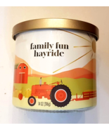 Home by Rite Aid Candle FAMILY FUN HAYRIDE 14 oz Glass Jar 3 Wick GREAT ... - £12.41 GBP