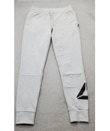 Reebok Jogger Pants Womens Small Gray Tapered Leg Script Logo Drawstring... - $32.94 CAD