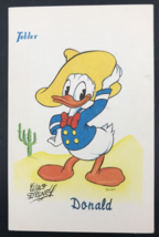 Vintage 1950s Walt Disney Tobler Chocolates Donald Duck Cowboy Postcard France - £14.29 GBP