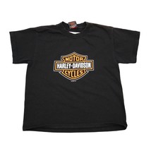 Harley Davidson Motorcycles Shirt Mens S Black Logo Print Short Sleeve Tee - $27.72