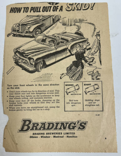 Brading’s Barding Brewers Limited Pull out of a Skid Vintage Newspaper C... - $12.82
