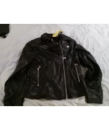 Art Class Faux Leather Moto Jacket Girls S Black .Zipper . Pockets - $10.39