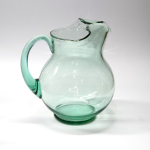 Vintage Anchor Hocking 2 Quart Aqua Teal Ball Pitcher With Ice Lip - SHIPS FREE - £27.94 GBP