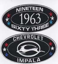 1963 CHEVY IMPALA SEW/IRON ON PATCH EMBROIDERED BADGE CHEVROLET LOWRIDER SS - £10.19 GBP