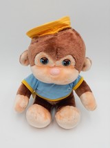 Hasbro Softies Googlies 10&quot; Monkey Wearing Banana Blue Shirt 1986 - $18.99