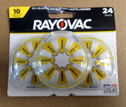 24 Pack - Rayovac 1.45V Hearing Aid Batteries, Size 10 - BB 02/24 - $9.99