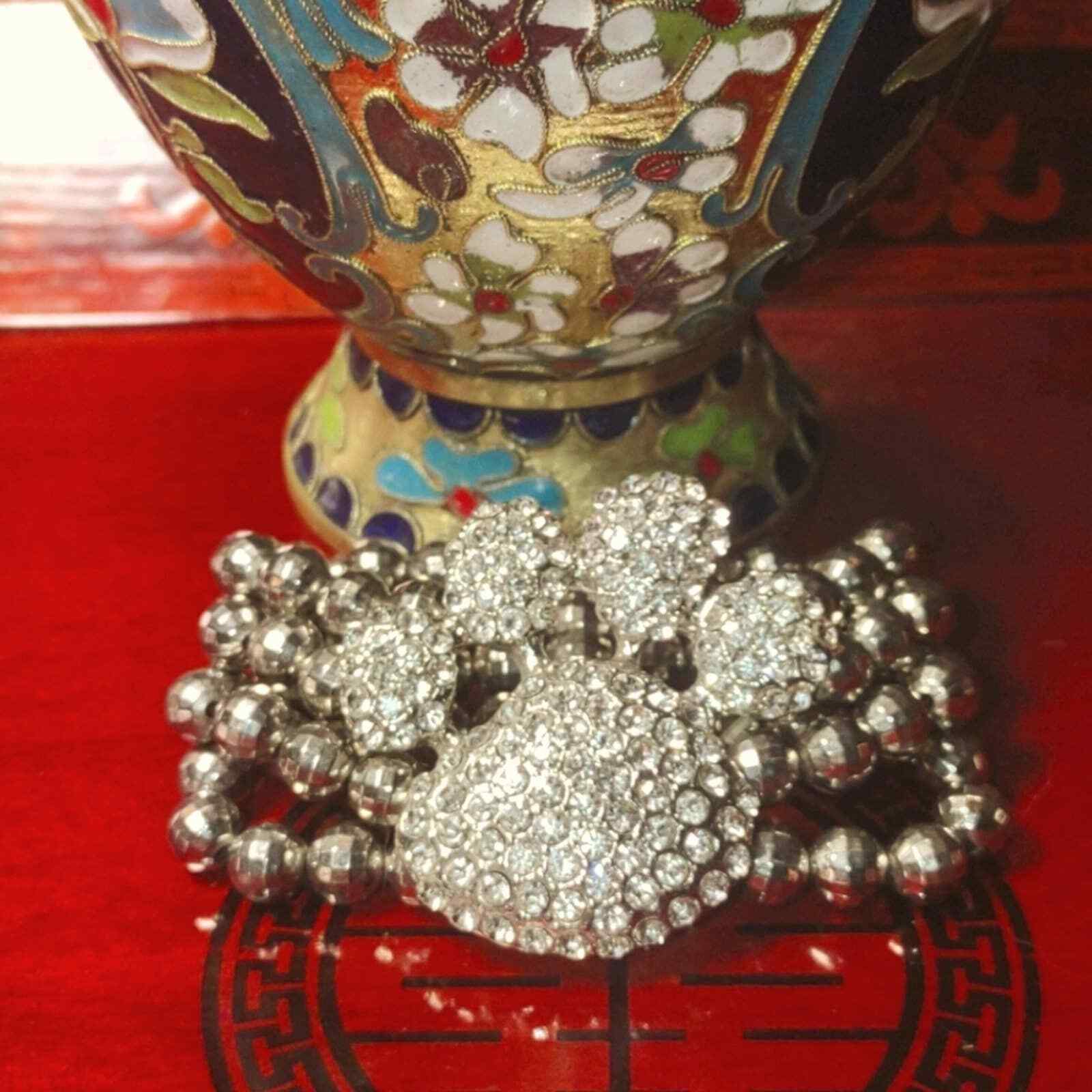 Beautiful rhinestone paw bracelet - $16.83