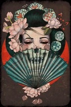 Death Becomes Her Japanese Geisha Fine Art Print Amy Dowell Tattoo Lithograph - £18.38 GBP+