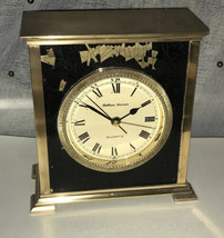 Vintage Matthew Norman Brass Victorian Desk Top Kundo Quartz Alarm Clock, Works - £90.62 GBP