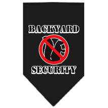 Backyard Security Screen Print Bandana Black Small - $11.59