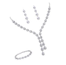 Teardrop Wedding Jewelry Set for Brides Bridesmaid, - £90.81 GBP