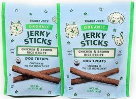 2-Pack Trader Joes Organic Jerky Sticks Chicken &amp; Brown Rice Recipe Dog ... - $19.55