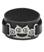 Alchemy Gothic 5FDP Five Finger Death Punch Black Leather Wrist Strap HR... - $49.95