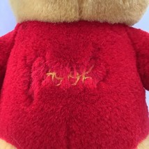 Sears Gund Winnie The Pooh Disney Red Sweater Like Vintage Soft Plush 10.5&quot; H - £12.42 GBP