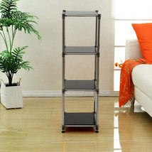 Korean Black 4-Tier Heavy Duty Stainless Steel Storage Shelving Unit - $63.99