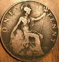 1912 H Uk Gb Great Britain One Penny Coin - £2.43 GBP