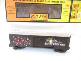 MTH TRAINS - RAILKING -30-74045 - 2003 NEW YEAR&#39;S  BOXCAR- 0/027- LN- D1B - $31.81