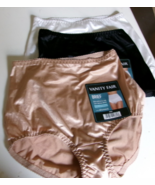 Three Vanity Fair Second skin shaping Brief size 5 Black and beige Style... - €16,95 EUR