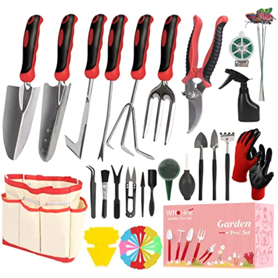 87Pcs Gardening Tools Set, Heavy Duty Garden Tool Kit - $65.90