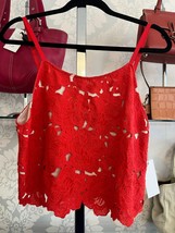 ALICE + OLIVIA Red Poppy Lace Camisole Top Style#C602034417 Sz 8 $245 NWT - $2,212.56 MXN