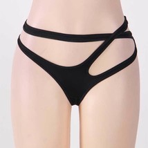 Women Sexy Panties Erotic Crotchless Belt Hollow Out Black Underpants Women&#39;s Op - £10.02 GBP