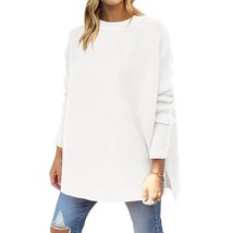 Women Round Neck Batwing Long Sleeve Oversized Loose Lightweight Pullover Sweate - £66.32 GBP