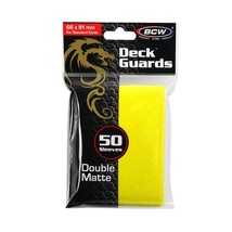 50 BCW GAMING DECK GUARD (SLEEVES) - MATTE - YELLOW - £5.30 GBP