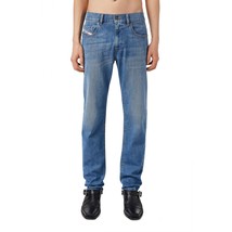 DIESEL Mens Slim Fit Jeans 2019 D - Strukt Solid Blue Size 28W 30L A03562-0EHAJ - £48.60 GBP