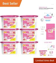 Compact Lemon Rose Moisture Absorber Box - 6-Pack Odor Eliminator for Ev... - $39.55