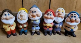 Vintage Walt Disney Productions  Lot of 6 Dwarfs Squeaky Toys Hong Kong  - $38.59