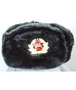 Authentic Russian Military Deep/Gray Ushanka W/ Double Headed Eagle - $42.31 CAD+