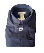 Pronto Uomo Mens Black Dress Shirt XL Tencel Cotton Non-Breakable Button... - $23.32 CAD