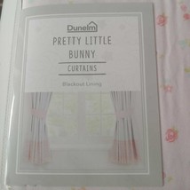 Dunelm Pretty Little Bunny Blackout Pencil Pleat Curtains Black out Lining 66x72 - £56.61 GBP