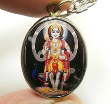Lord Skanda Murugan Pendant Muruga Kartikeya Hindu God Of War Blessed Necklace - £23.22 GBP