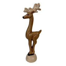 Brown Buck Deer Figurine 9&quot; Christmas Holiday Tabletop Decor - £15.88 GBP
