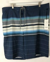 Goodfellow Mens Board Swim Shorts Striped Blue Pockets NWT Size 40 - £9.07 GBP