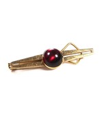 Mid Century Goldtone &amp; Red Tie Clasp by SWANK.101615 - £26.10 GBP